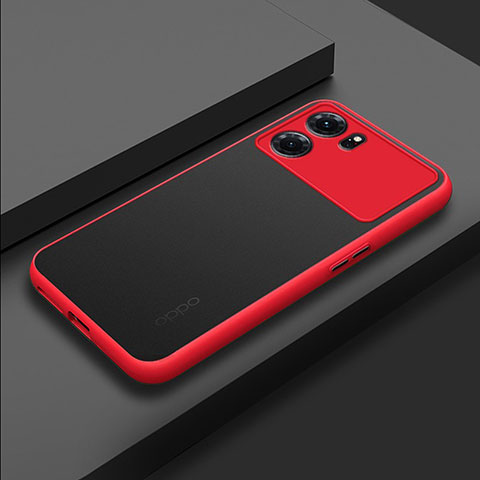 Custodia Silicone Trasparente Laterale Cover per Oppo K10 5G Rosso