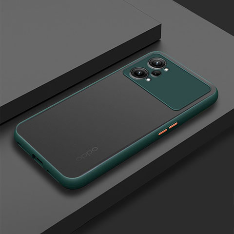 Custodia Silicone Trasparente Laterale Cover per Oppo K10 Pro 5G Verde Notte