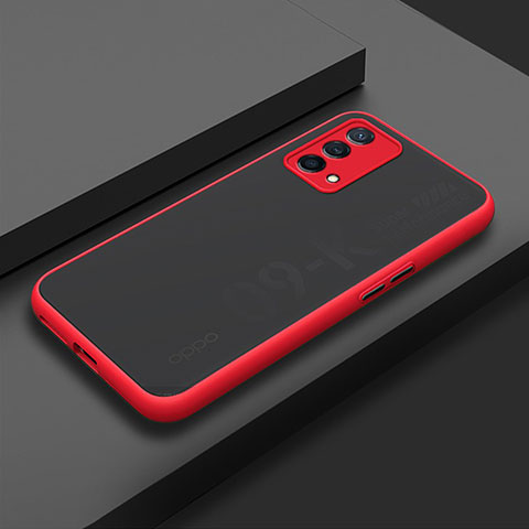 Custodia Silicone Trasparente Laterale Cover per Oppo K9 5G Rosso