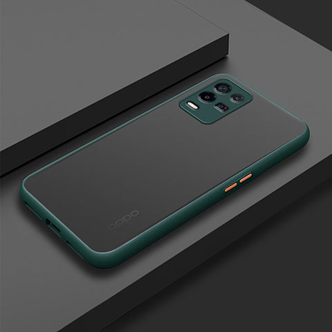 Custodia Silicone Trasparente Laterale Cover per Oppo K9X 5G Verde Notte