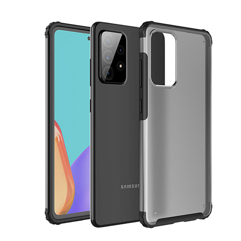 Custodia Silicone Trasparente Laterale Cover per Samsung Galaxy A52s 5G Nero