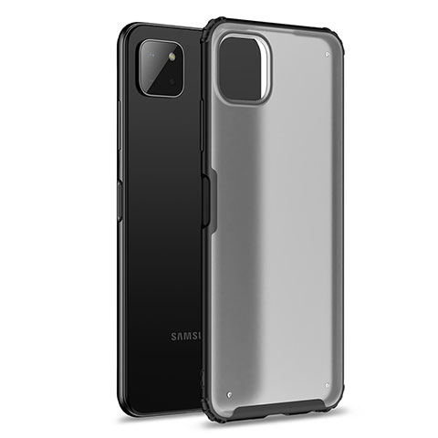 Custodia Silicone Trasparente Laterale Cover per Samsung Galaxy F42 5G Nero