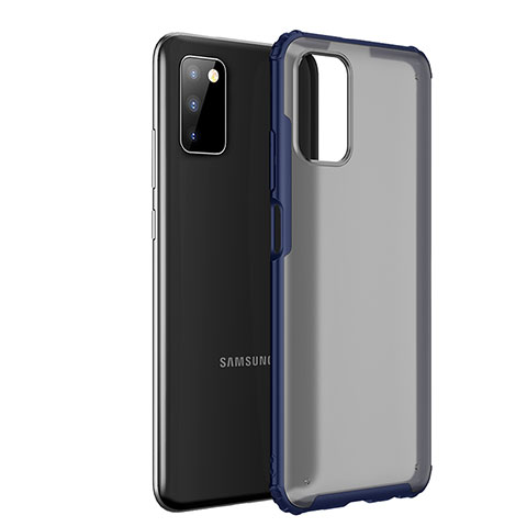 Custodia Silicone Trasparente Laterale Cover per Samsung Galaxy M02s Blu