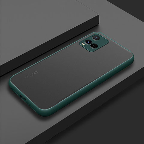 Custodia Silicone Trasparente Laterale Cover per Vivo Y33s Verde Notte