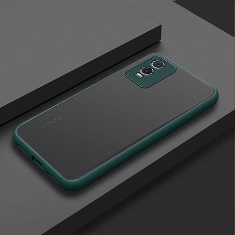 Custodia Silicone Trasparente Laterale Cover per Vivo Y74s 5G Verde