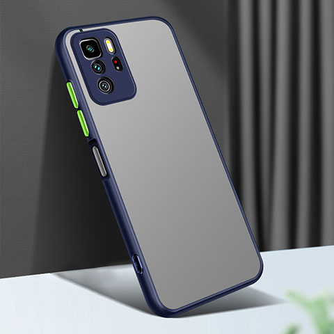 Custodia Silicone Trasparente Laterale Cover per Xiaomi Redmi Note 10 Pro 5G Blu