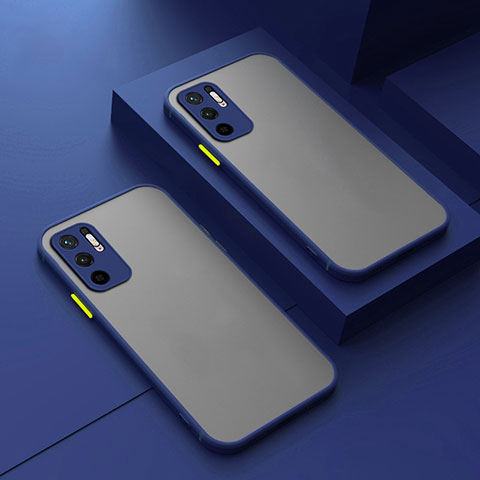 Custodia Silicone Trasparente Laterale Cover per Xiaomi Redmi Note 10T 5G Blu