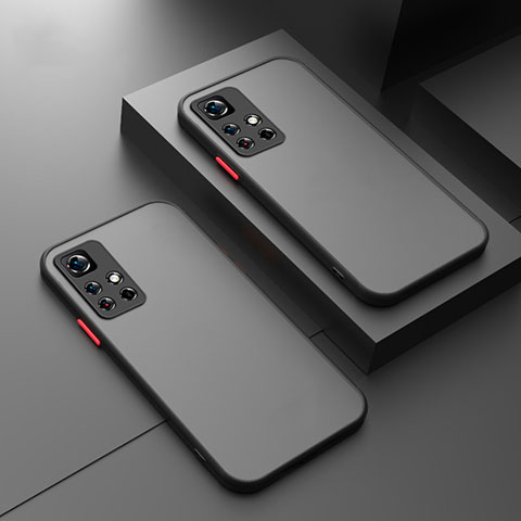 Custodia Silicone Trasparente Laterale Cover per Xiaomi Redmi Note 11 4G (2021) Nero