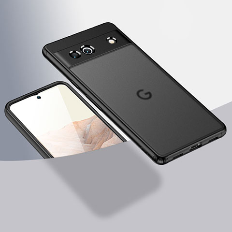 Custodia Silicone Trasparente Laterale Cover W01L per Google Pixel 7a 5G Nero
