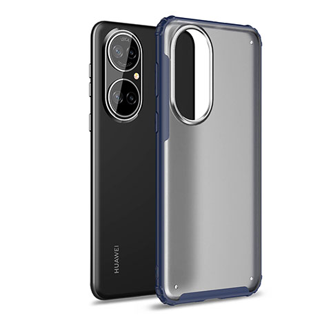 Custodia Silicone Trasparente Laterale Cover WL1 per Huawei P50 Blu