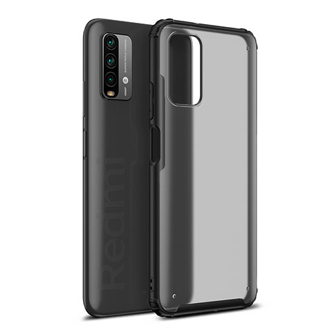 Custodia Silicone Trasparente Laterale Cover WL1 per Xiaomi Redmi 9T 4G Nero