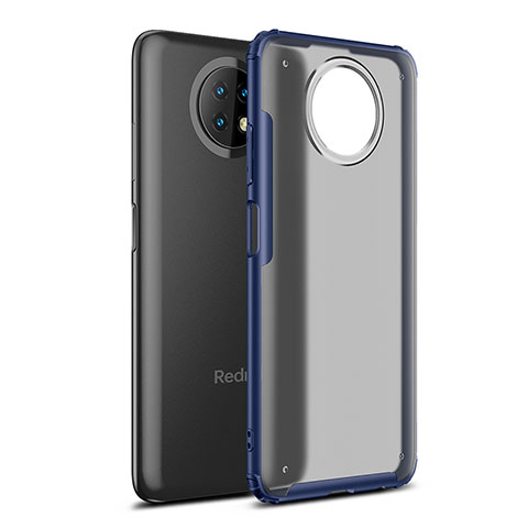 Custodia Silicone Trasparente Laterale Cover WL1 per Xiaomi Redmi Note 9 5G Blu