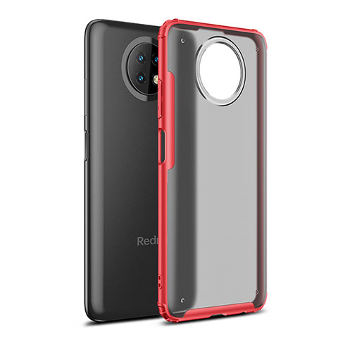 Custodia Silicone Trasparente Laterale Cover WL1 per Xiaomi Redmi Note 9 5G Rosso