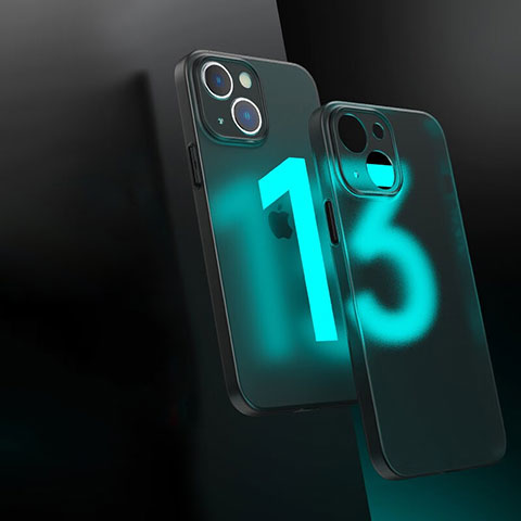 Custodia Silicone Trasparente Laterale Cover WT1 per Apple iPhone 13 Nero