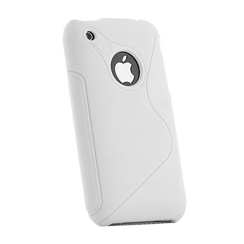 Custodia Silicone Trasparente Morbida S-Line per Apple iPhone 3G 3GS Bianco