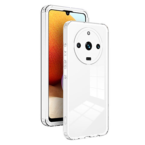 Custodia Silicone Trasparente Specchio Laterale Cover H01P per Realme Narzo 60 Pro 5G Bianco