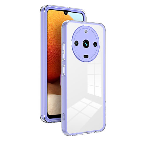 Custodia Silicone Trasparente Specchio Laterale Cover H01P per Realme Narzo 60 Pro 5G Viola