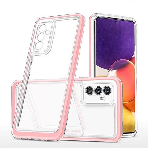 Custodia Silicone Trasparente Specchio Laterale Cover MQ1 per Samsung Galaxy A82 5G Oro Rosa