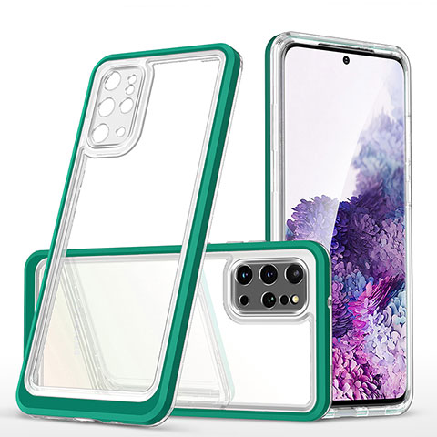 Custodia Silicone Trasparente Specchio Laterale Cover MQ1 per Samsung Galaxy S20 Plus 5G Verde