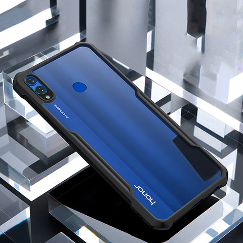 Custodia Silicone Trasparente Specchio Laterale Cover per Huawei Honor 8X Nero