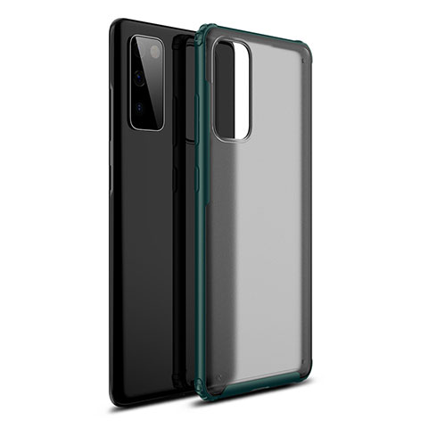 Custodia Silicone Trasparente Specchio Laterale Cover per Samsung Galaxy S20 FE 4G Verde