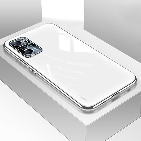 Custodia Silicone Trasparente Specchio Laterale Cover per Xiaomi Mi 11i 5G Bianco