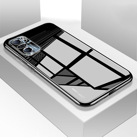 Custodia Silicone Trasparente Specchio Laterale Cover per Xiaomi Poco F3 5G Nero
