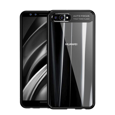 Custodia Silicone Trasparente Specchio Laterale F01 per Huawei Nova 2S Nero