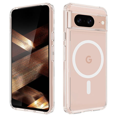 Custodia Silicone Trasparente Ultra Slim Morbida con Mag-Safe Magnetic per Google Pixel 7a 5G Nero