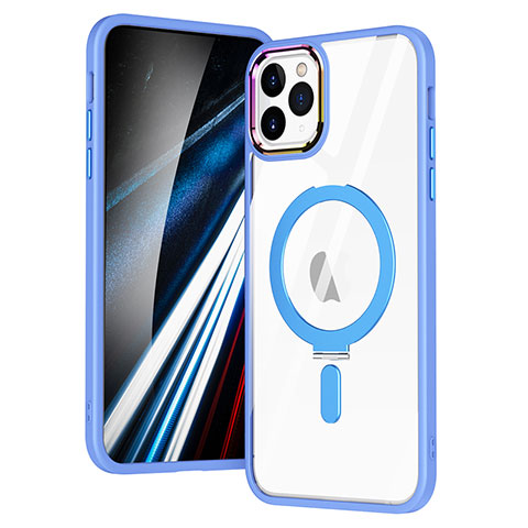 Custodia Silicone Trasparente Ultra Slim Morbida con Mag-Safe Magnetic SD1 per Apple iPhone 11 Pro Cielo Blu