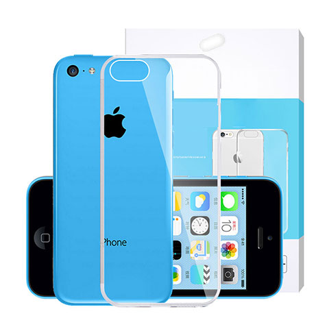 Custodia Silicone Trasparente Ultra Slim Morbida per Apple iPhone 5C Chiaro