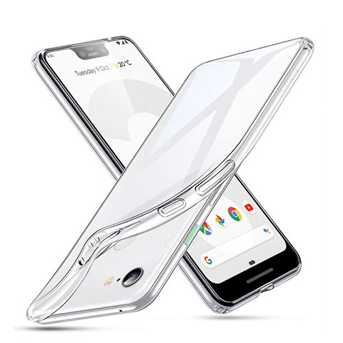 Custodia Silicone Trasparente Ultra Slim Morbida per Google Pixel 3 XL Chiaro