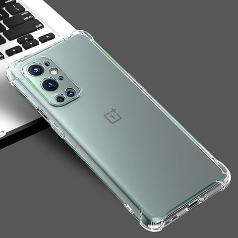 Custodia Silicone Trasparente Ultra Slim Morbida per OnePlus 9 Pro 5G Chiaro