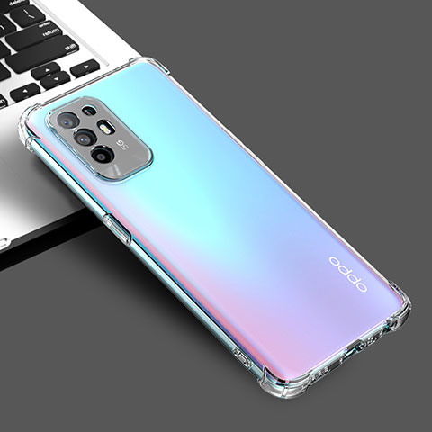 Custodia Silicone Trasparente Ultra Slim Morbida per Oppo F19 Pro+ Plus 5G Chiaro