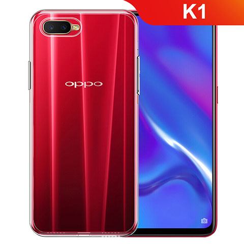 Custodia Silicone Trasparente Ultra Slim Morbida per Oppo K1 Chiaro