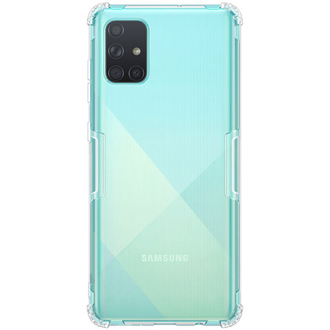 Custodia Silicone Trasparente Ultra Slim Morbida per Samsung Galaxy A71 4G A715 Chiaro