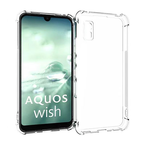 Custodia Silicone Trasparente Ultra Slim Morbida per Sharp Aquos wish Chiaro