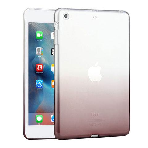 Custodia Silicone Trasparente Ultra Slim Morbida Sfumato per Apple iPad Mini 3 Grigio