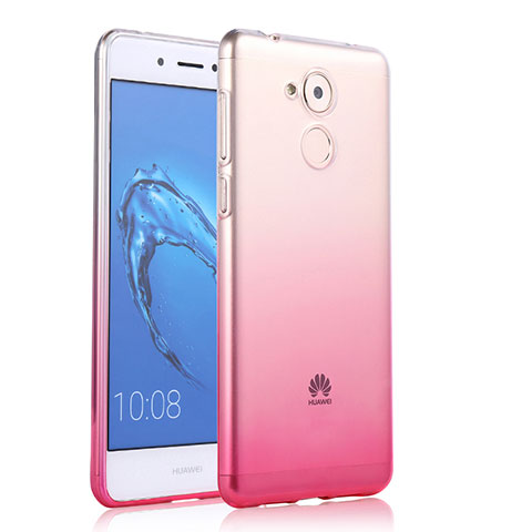 Custodia Silicone Trasparente Ultra Slim Morbida Sfumato per Huawei Nova Smart Rosa