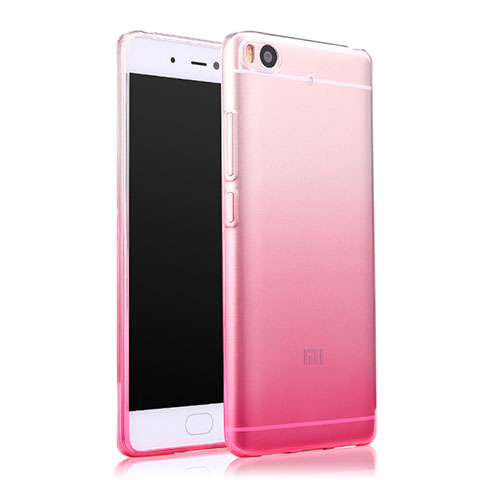 Custodia Silicone Trasparente Ultra Slim Morbida Sfumato per Xiaomi Mi 5S 4G Rosa