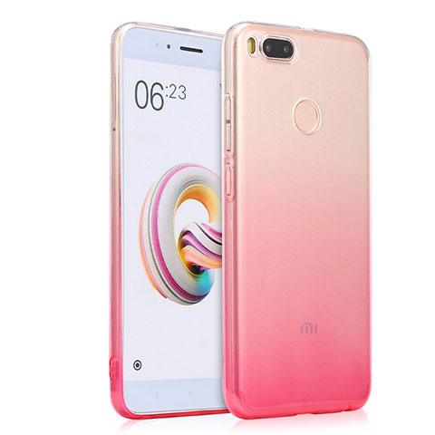 Custodia Silicone Trasparente Ultra Slim Morbida Sfumato per Xiaomi Mi 5X Rosa