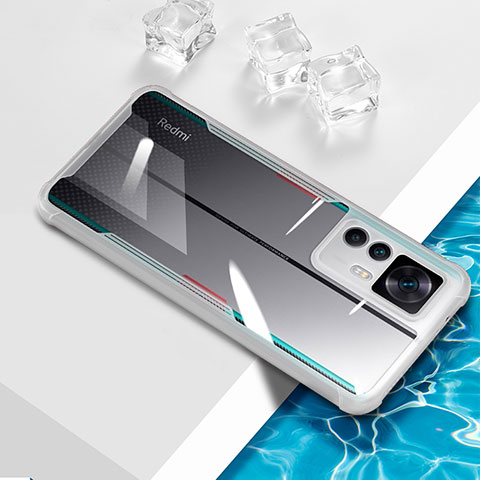 Custodia Silicone Trasparente Ultra Sottile Cover Morbida BH1 per Xiaomi Mi 12T 5G Bianco