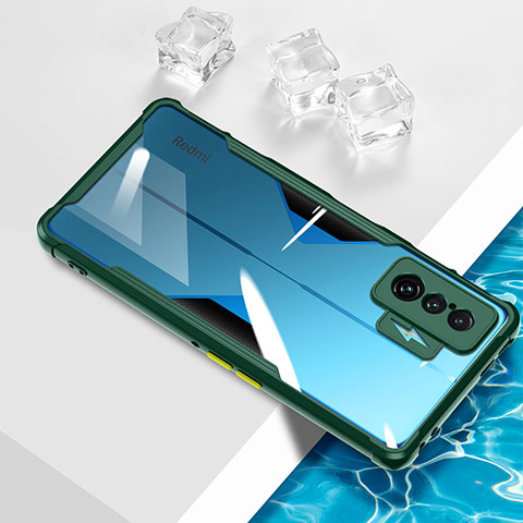 Custodia Silicone Trasparente Ultra Sottile Cover Morbida BH1 per Xiaomi Redmi K50 Gaming AMG F1 5G Verde