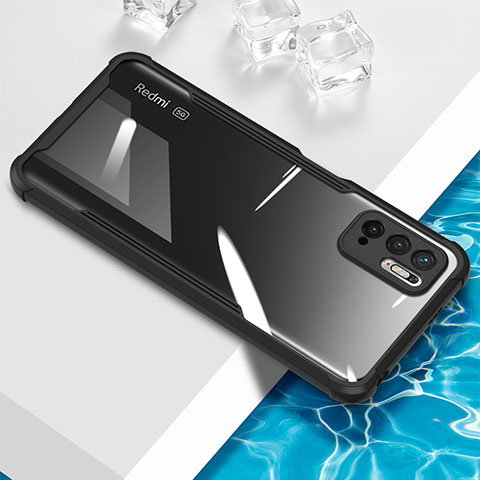 Custodia Silicone Trasparente Ultra Sottile Cover Morbida BH1 per Xiaomi Redmi Note 10 5G Nero