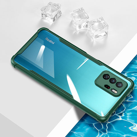 Custodia Silicone Trasparente Ultra Sottile Cover Morbida BH1 per Xiaomi Redmi Note 10 Pro 5G Verde