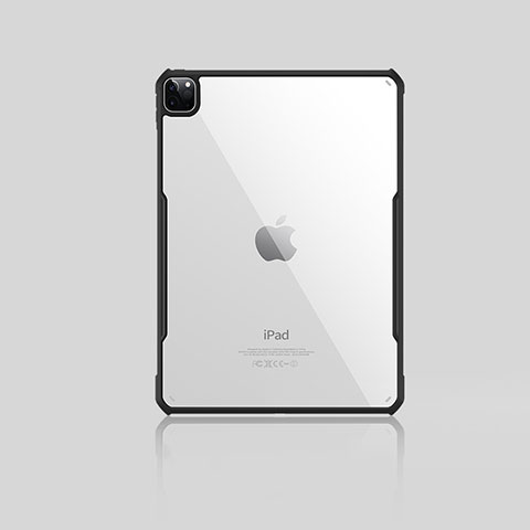 Custodia Silicone Trasparente Ultra Sottile Cover Morbida H01 per Apple iPad Pro 12.9 (2020) Nero