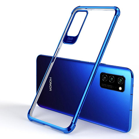 Custodia Silicone Trasparente Ultra Sottile Cover Morbida H01 per Huawei Honor V30 5G Blu