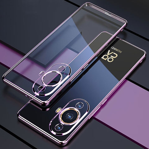 Custodia Silicone Trasparente Ultra Sottile Cover Morbida H01 per Huawei Nova 11 Pro Viola