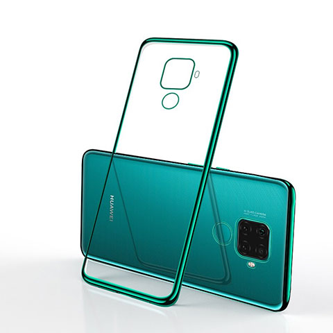 Custodia Silicone Trasparente Ultra Sottile Cover Morbida H01 per Huawei Nova 5z Verde