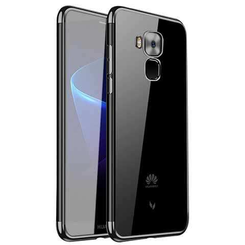 Custodia Silicone Trasparente Ultra Sottile Cover Morbida H01 per Huawei Nova Plus Nero